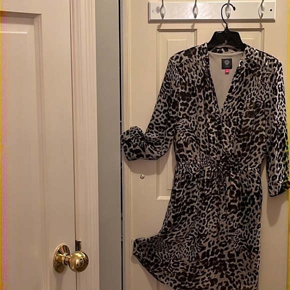 Vince Camaro Leopard Dress Sz 6 - Picture 8 of 13